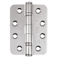Eclipse Radius Ball Bearing Grade 13 Butt Fire Door Hinge - 102 x 76 x 3mm - Pol Stainless - Pair