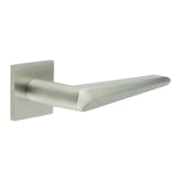 CRES by Frelan Satin Stainless Steel Sprung Fire Rated Door Handles on Square Rose - CR-107 Range