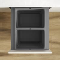 Blum MERIVO ECO Top Waste Bin Set - 352 x 500 x 630mm - 68.2L Combined - Orion Grey - 40kg