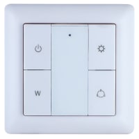 Integral LED Bluetooth & RF Universal Wall Mounted Touch Remote Control for LED Strip Lights - White