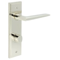 Burlington by Frelan Polished Nickel Fire Rated DIN Bathroom Door Handles - Mayfair - Inner 2- 200 x 55mm