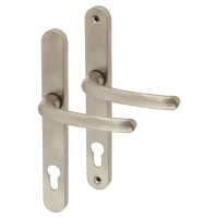 Rutland Satin Nickel uPVC Multipoint Door Handles - 92mm c/c - Frontier Collection