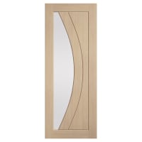 LPD Girona 1 Light Clear Glazed Unfinished Solid Internal Door - 1981 x 838 x 35mm - Oak