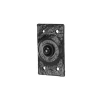Olde Forge Antique Black Iron Rectangular Bell Push - 75 x 43mm