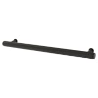 Alexander & Wilks Crispin 15mm Knurled T-Bar Cabinet Pull Handle - 224mm Centres - Matt Black