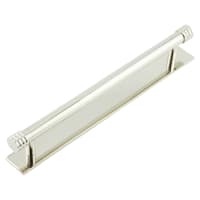 Hoxton by Frelan Sturt 15mm Reeded T-Bar Cabinet Pull Handle on Plain Backplate - 224mm c/c - Polished Nickel