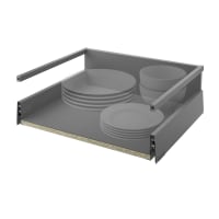 Blum MERIVOBOX BLUMOTION E Height Soft Close Drawer & Gallery Rail - (H) 192 x (D) 450 x (W) 952mm - Orion Grey