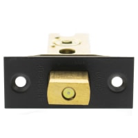 Atlantic Fire-Rated Bolt Through Tubular Bathroom Deadbolt - 65mm Case - 45mm Backset - Square - Matt Black