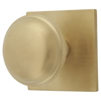 Alexander & Wilks Quantock Cabinet Knob on Square Backplate - 38mm Diameter - PVD Satin Brass