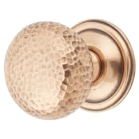 From The Anvil Hammered Mushroom Round Cabinet Knob - 32mm Diameter - Polished Bronze