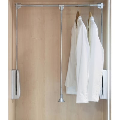 Pull Down Wardrobe Rail 600 830mm Chrome Ironmongerydirect