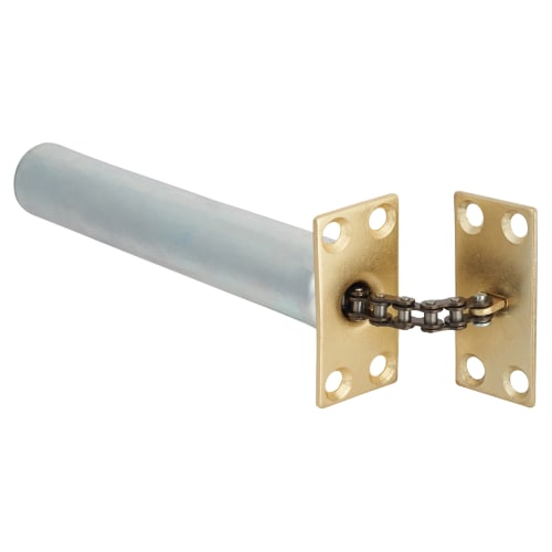 Chain Door Closer Square Plate Brass Plated IronmongeryDirect