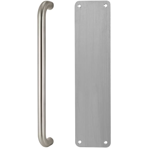 Light Duty Pull Door Handle Fire Door Kit Silver IronmongeryDirect
