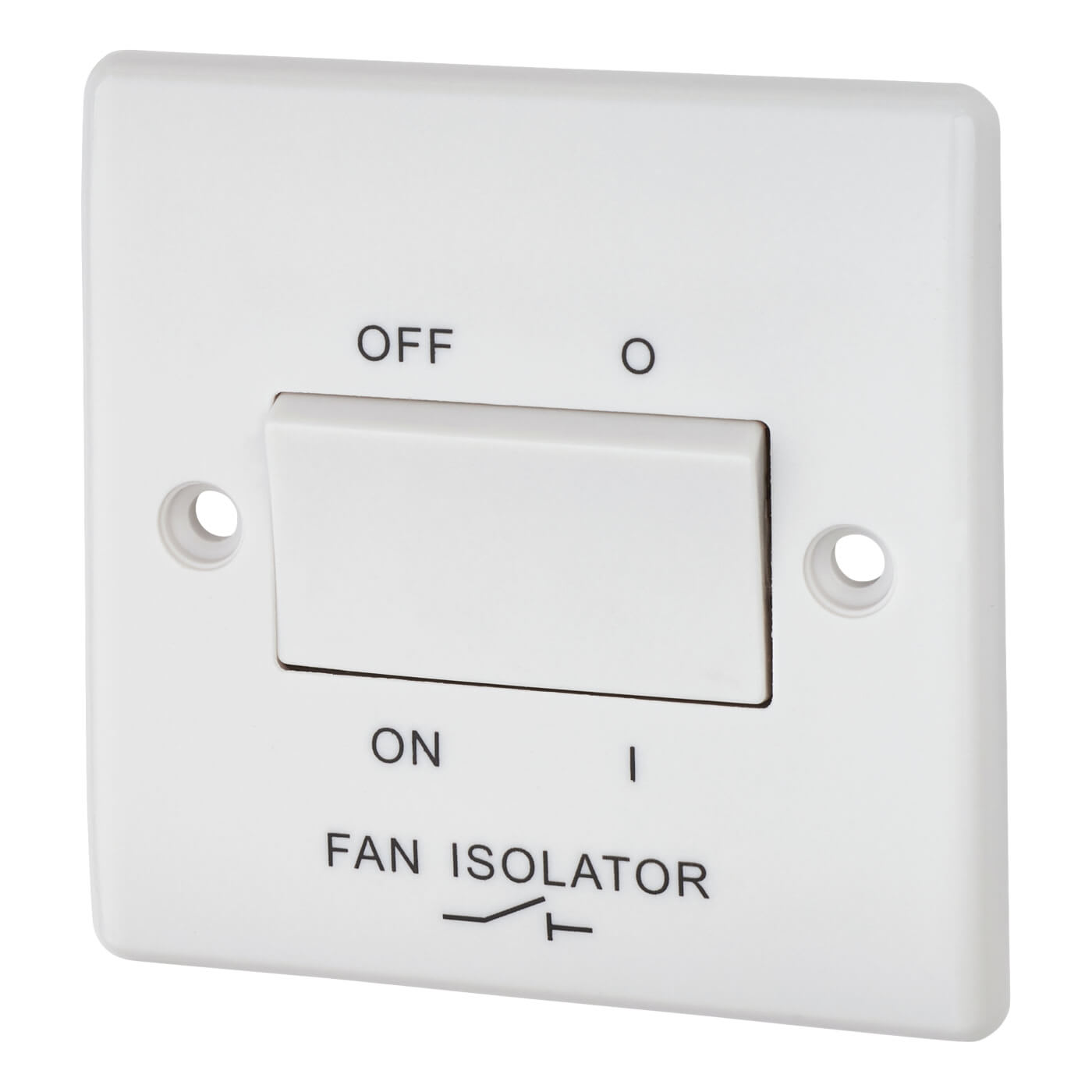Triple Pole Fan Isolator White Round Edge ElectricalDirect