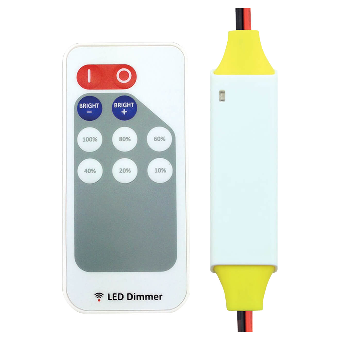 Integral LED RF Wireless Remote Control and 5V Receiver for Single