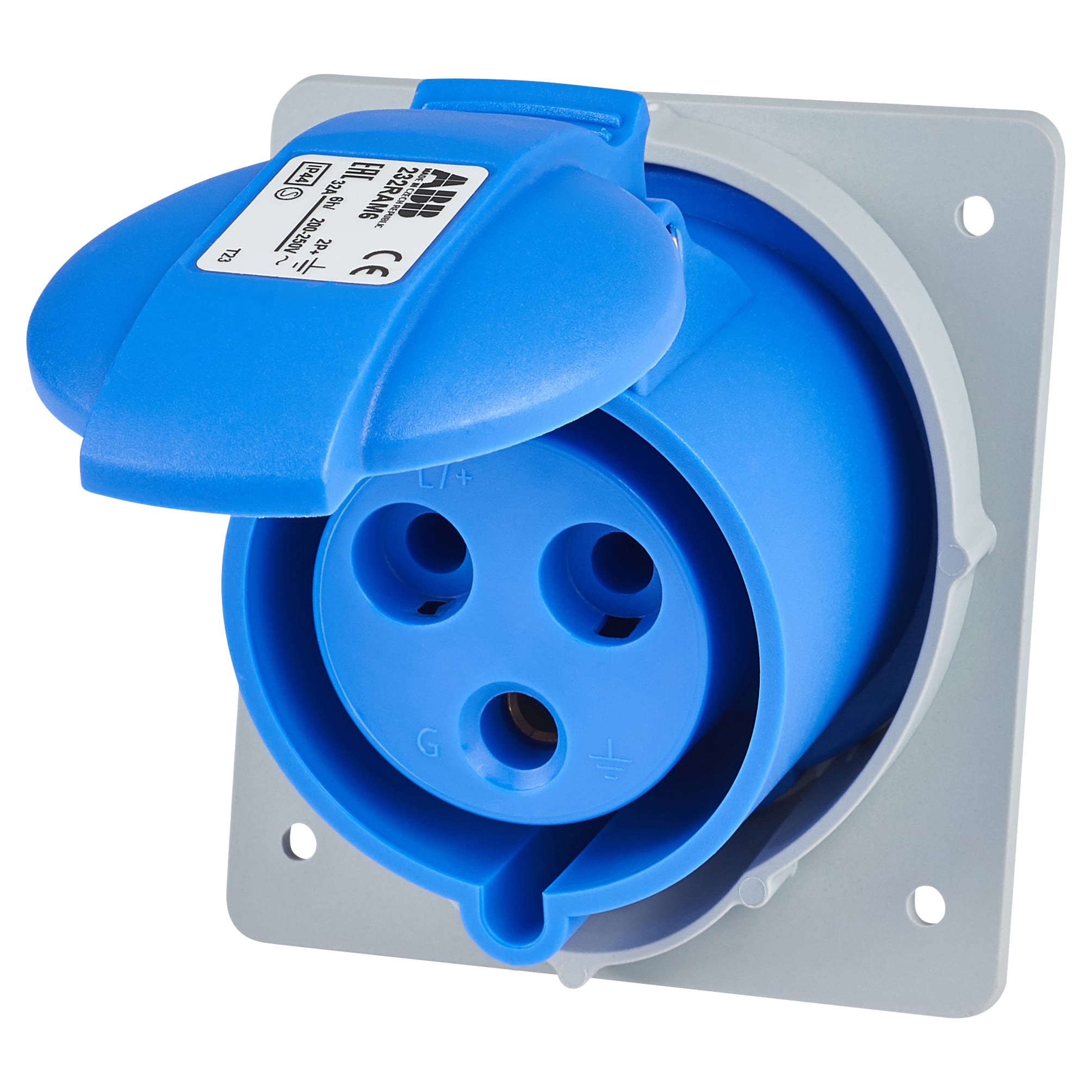 ABB 32A 3 Pin Splashproof Socket Outlet Red ElectricalDirect