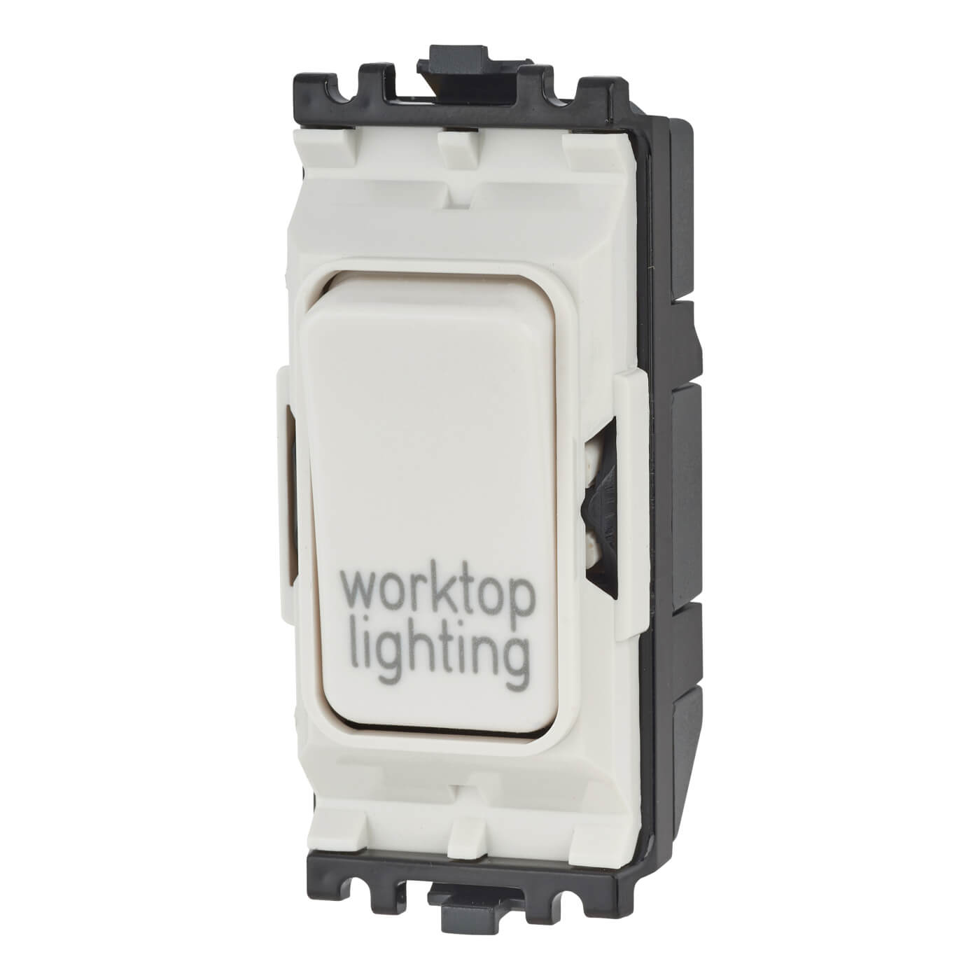 MK 20A 1 Way Double Pole Printed Grid Switch Worktop Lighting White