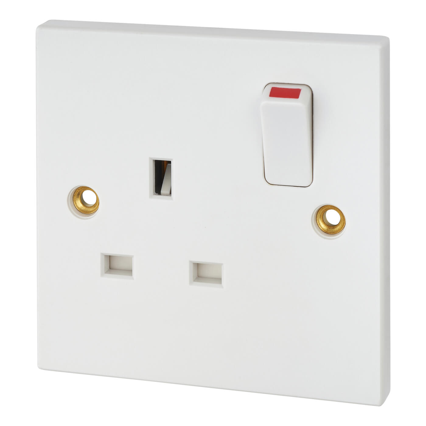 BG 13A 1 Gang Double Pole Switched Socket - White | ElectricalDirect