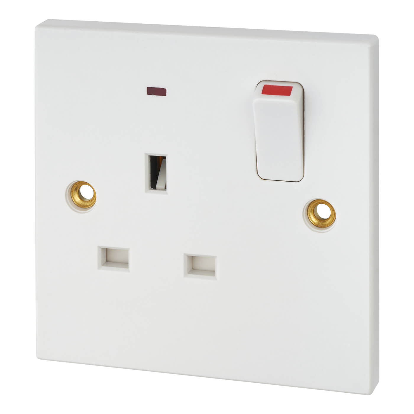 BG 13A 1 Gang Switched Socket With Neon White ElectricalDirect