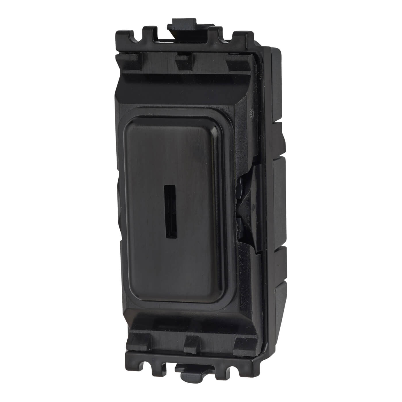 MK 2 Way Double Pole Grid Key Switch Black ElectricalDirect