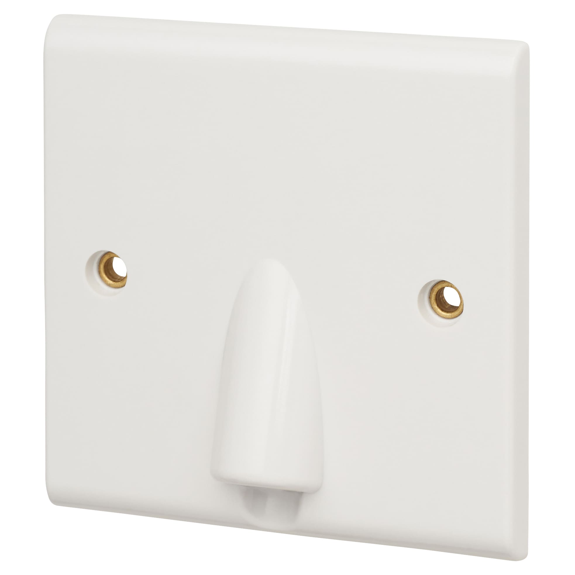 Deta Slimline 25A 1 Gang Flex Outlet Plate White ElectricalDirect