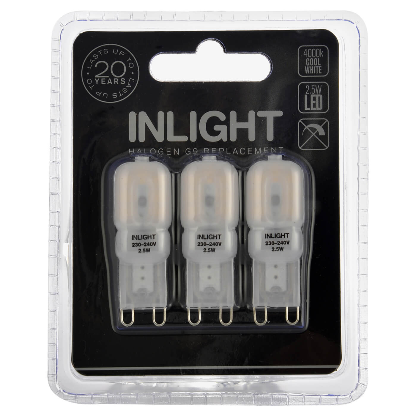 Forum InLight G9 Capsule LED Cool White 3 Pack ElectricalDirect