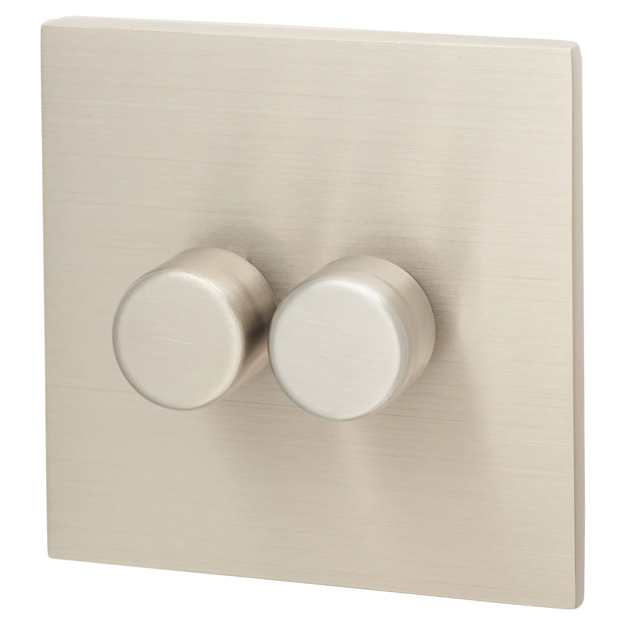 Hamilton Hartland CFX 100W 2 Gang 2 Way LED Dimmer Switch Satin Steel