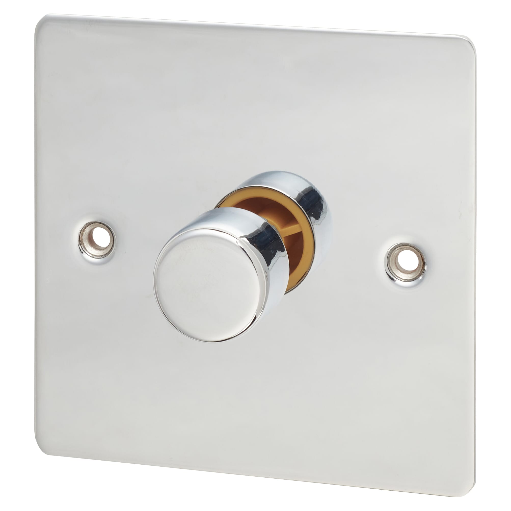 Hamilton Sheer 100W 1 Gang 2 Way Flat Plate Push On/Off Rotary LED