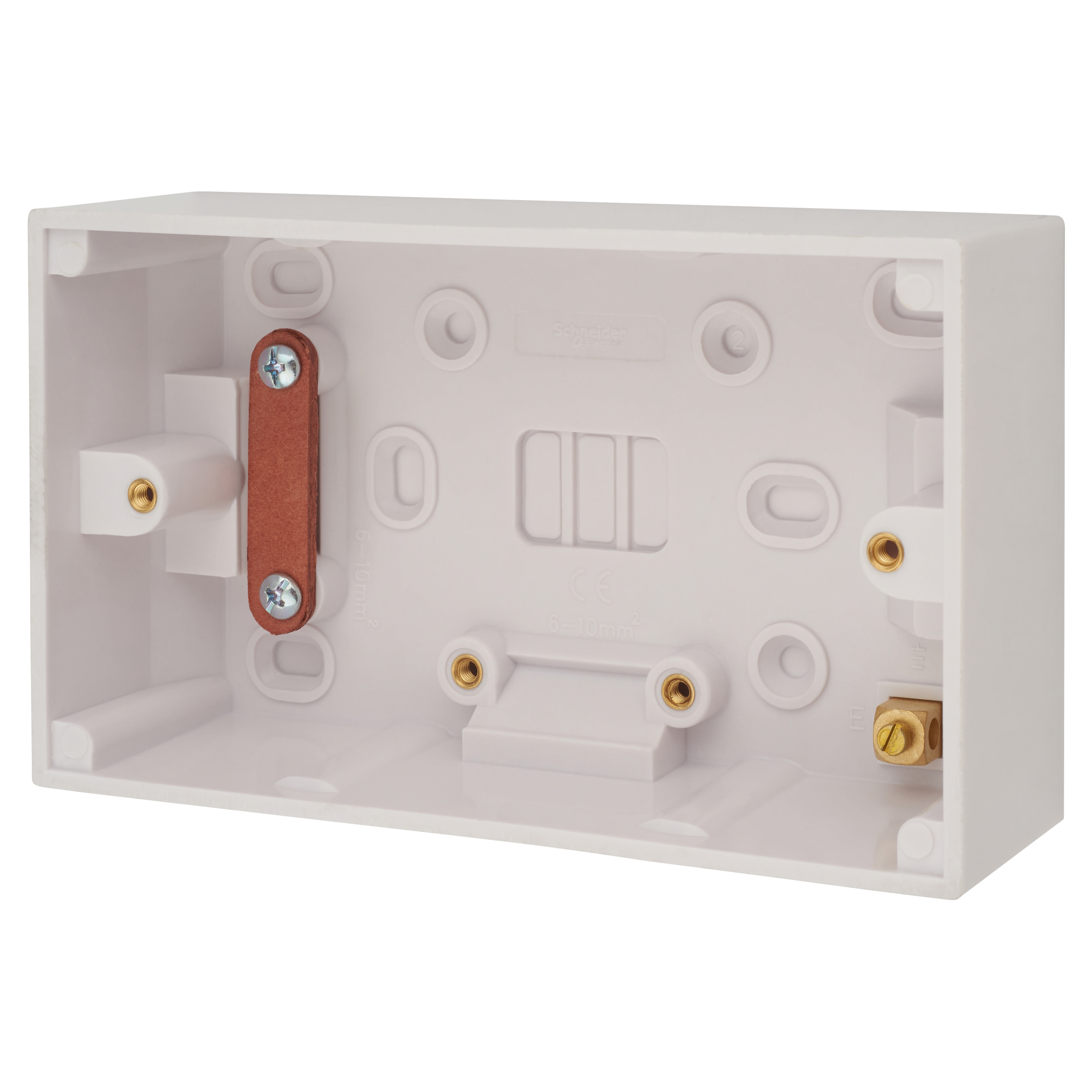 Schneider Exclusive 2 Gang Surface Pattress Box 47mm White