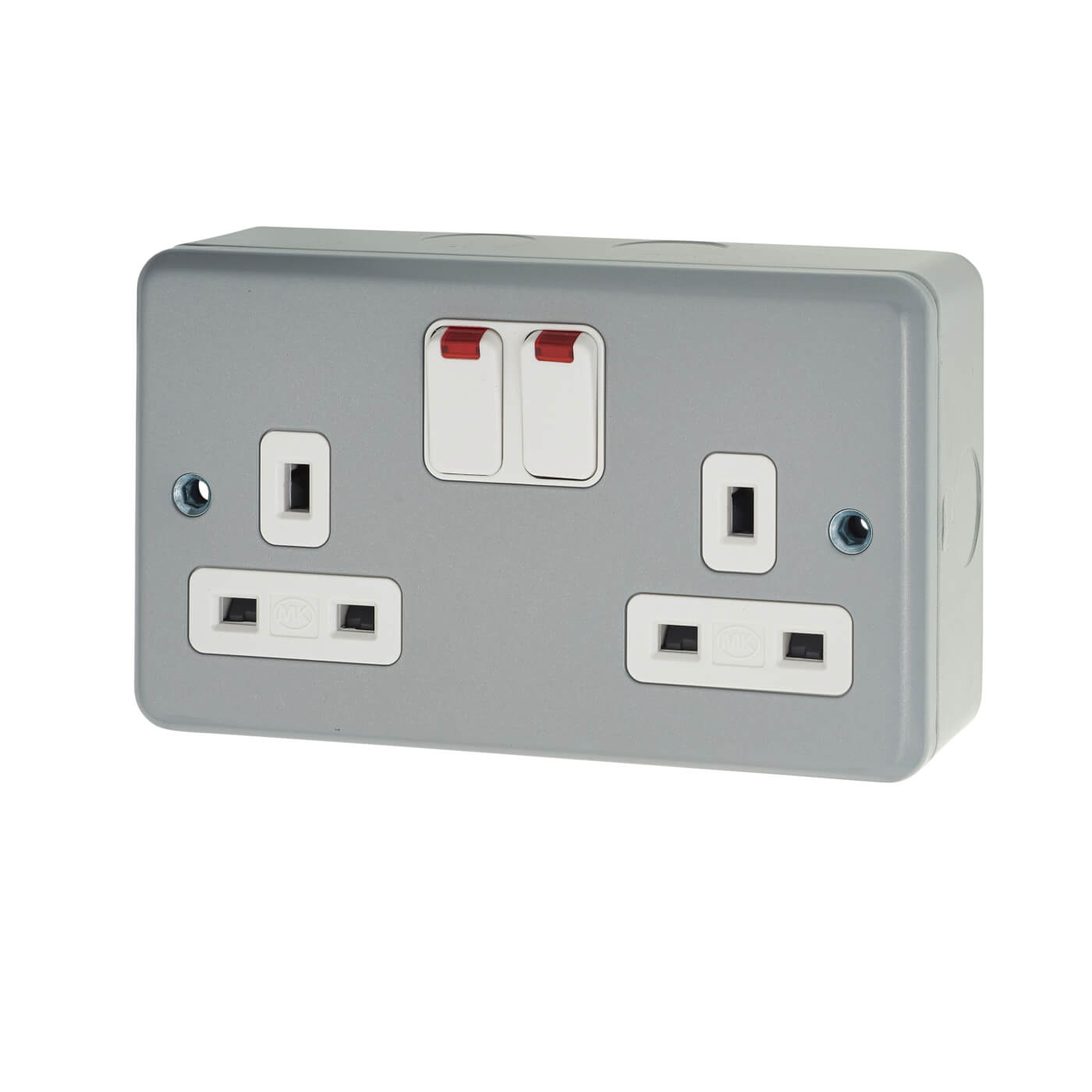 mk metal clad double socket