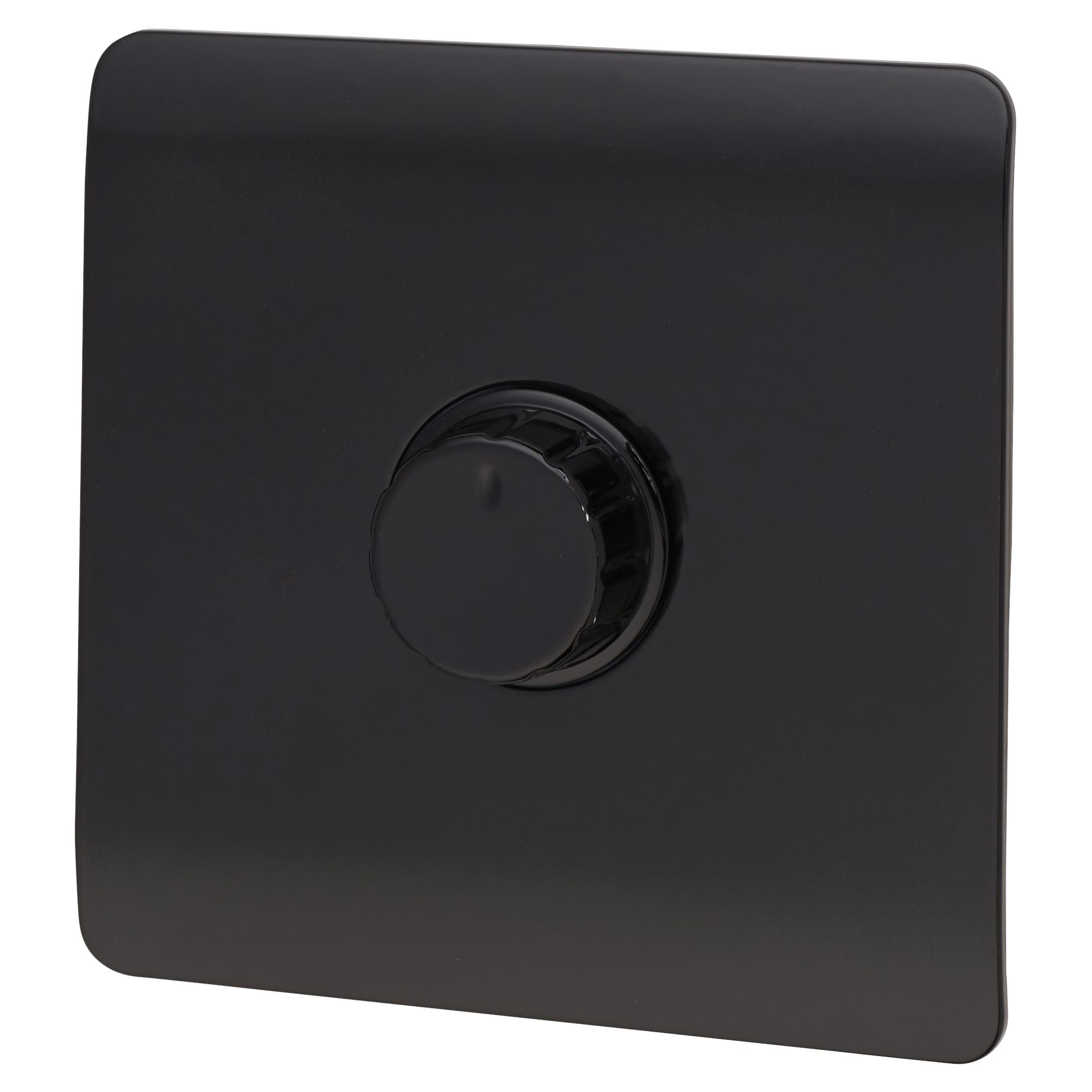 Trendi 1 Gang Dimmer Screwless Light Switch Black ElectricalDirect