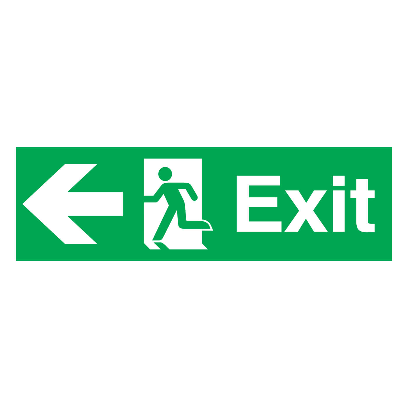 Exit Left - 150 x 450mm - Rigid Plastic | IronmongeryDirect | Same Day ...