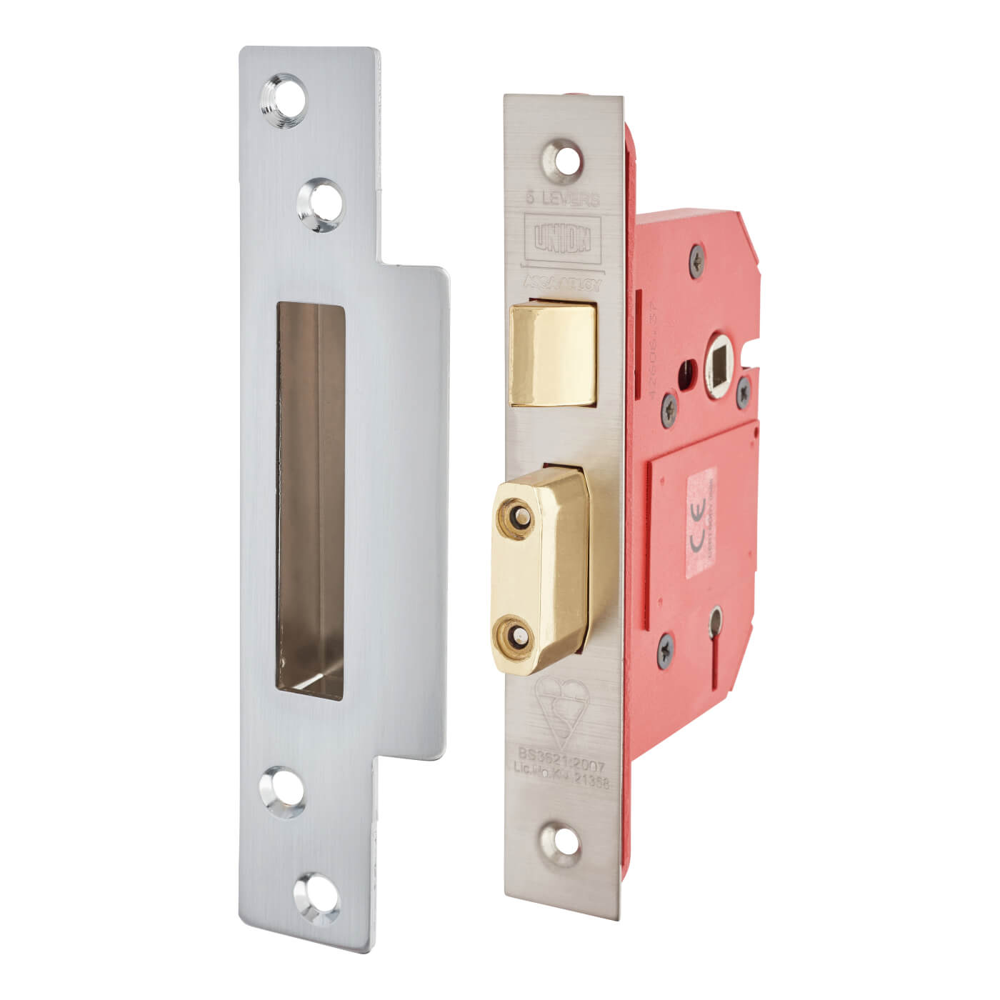 UNION 2200S Strongbolt BS3621:2007 5 Lever Sashlock - 68mm Case