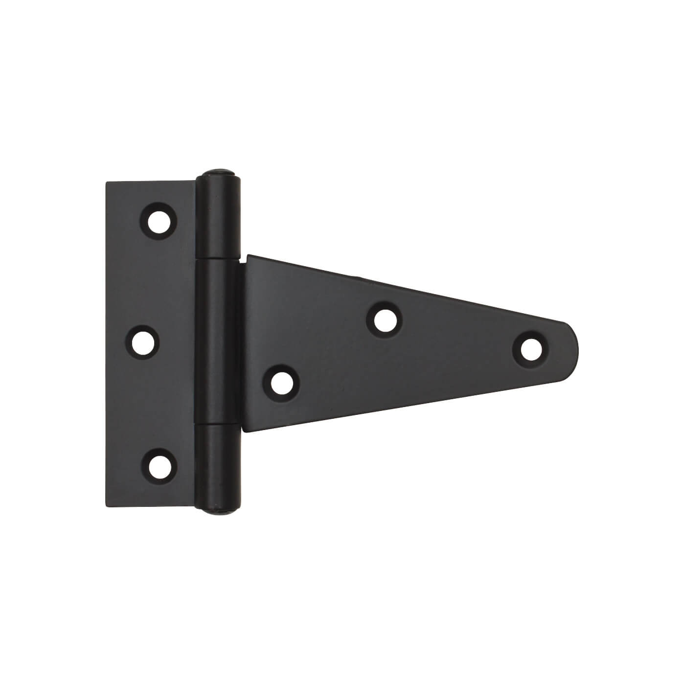 Heavy Duty Tee Hinge 200mm Black Powder Coated Pair