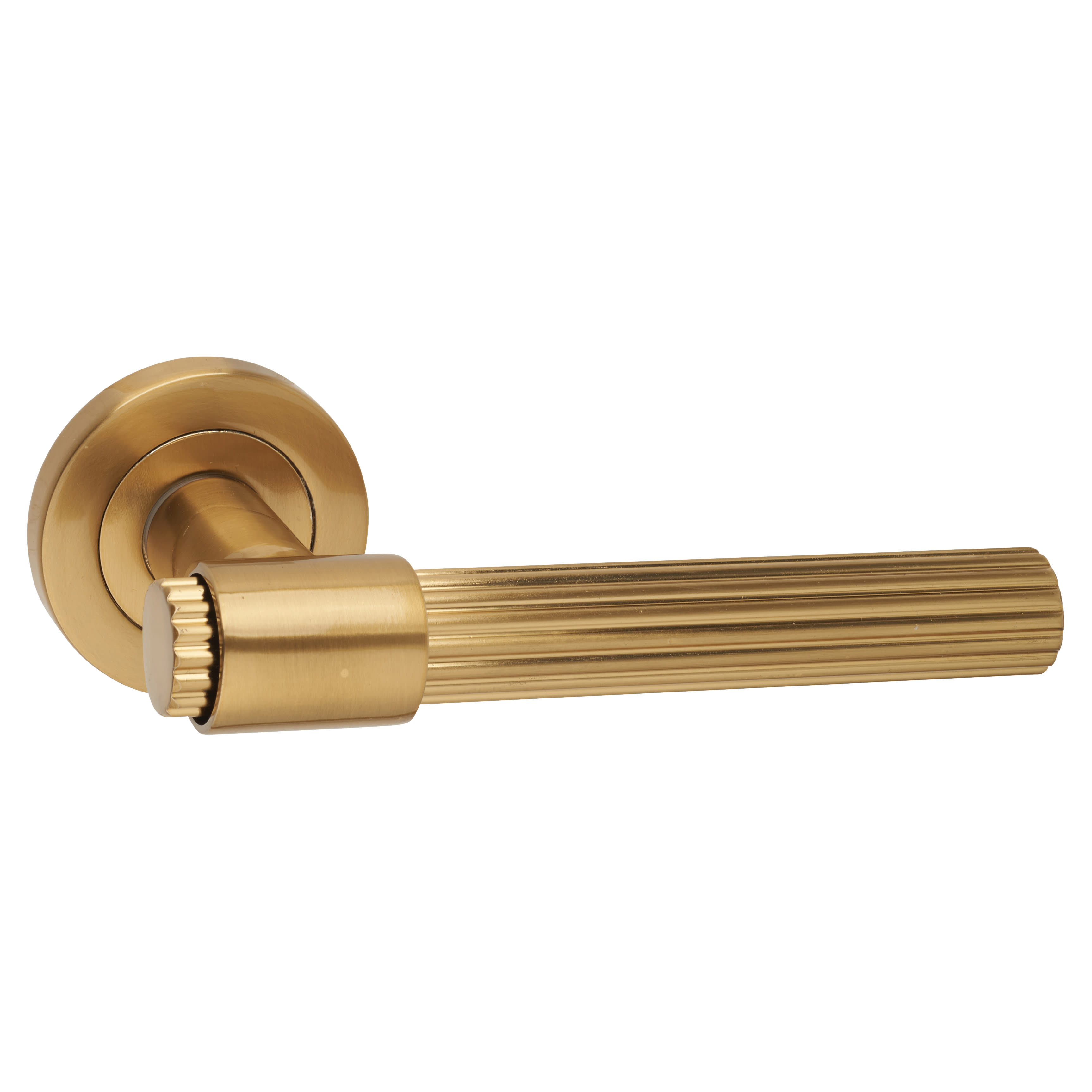 Altro Emily Lever Door Handle on Rose - Satin Brass