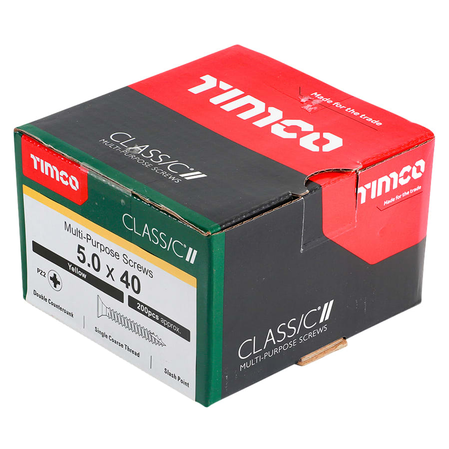 Viti Per Legno TIMCO Metriche - M3 M3.5 M4 M5 M6, Lunghezze 12-60mm, Pozi, Testa Piana, Zincate