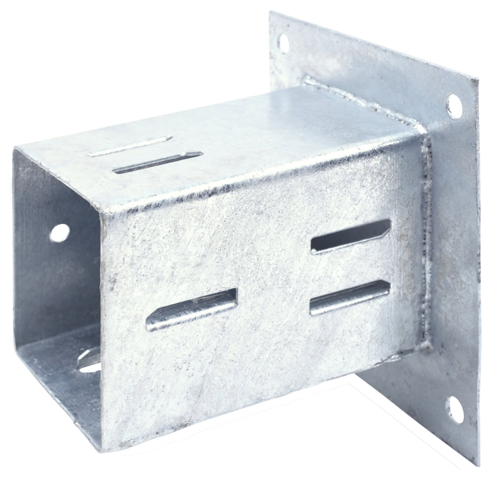 Taurus Bolt Down Fence Post Shoe Quick Fit 100mm Galvanised Taurus Bolt Down Fence Post Shoe Quick Fit 100mm Galvanised
