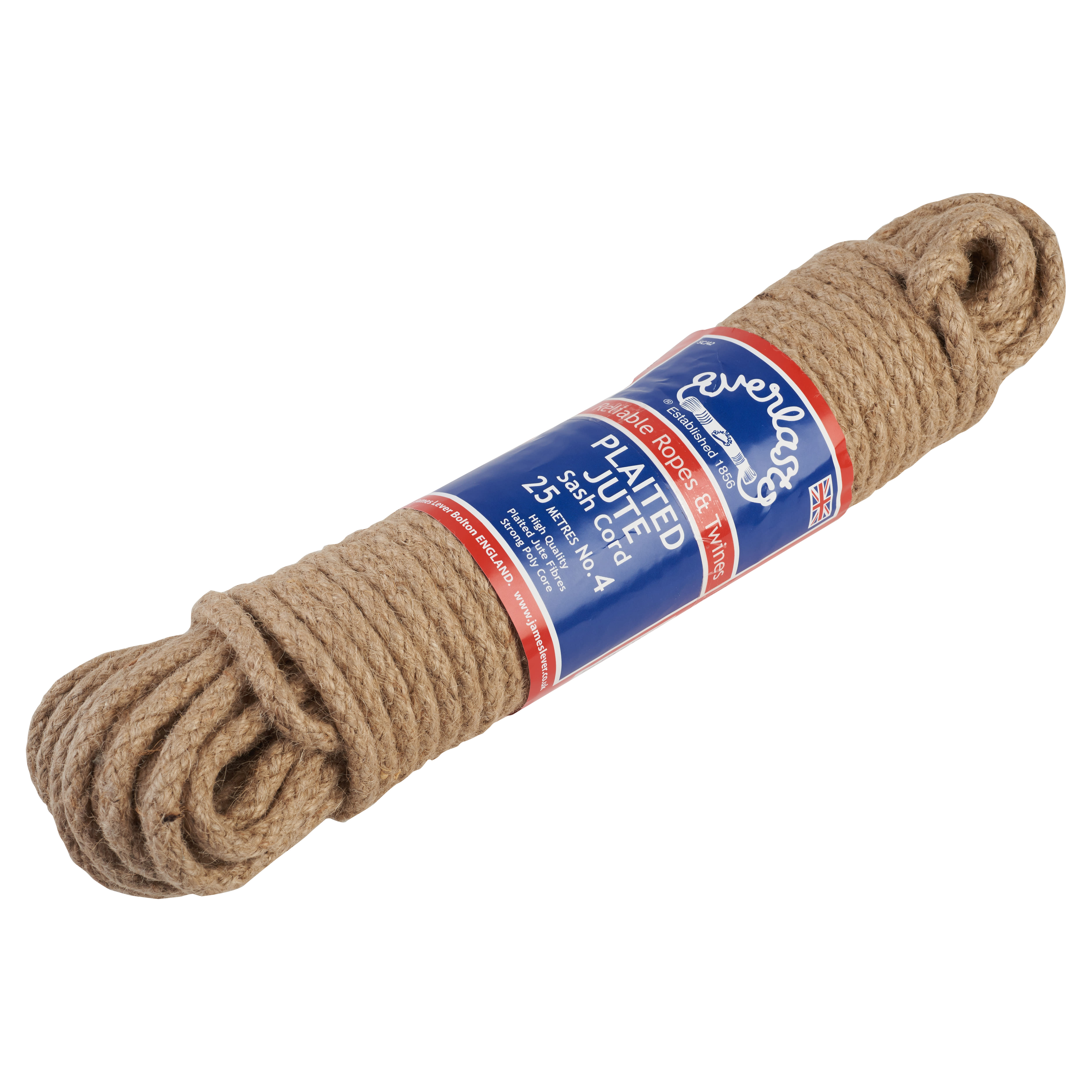 Everlasto No.4 Natural Jute Sash Cord 6mm 25M Knot