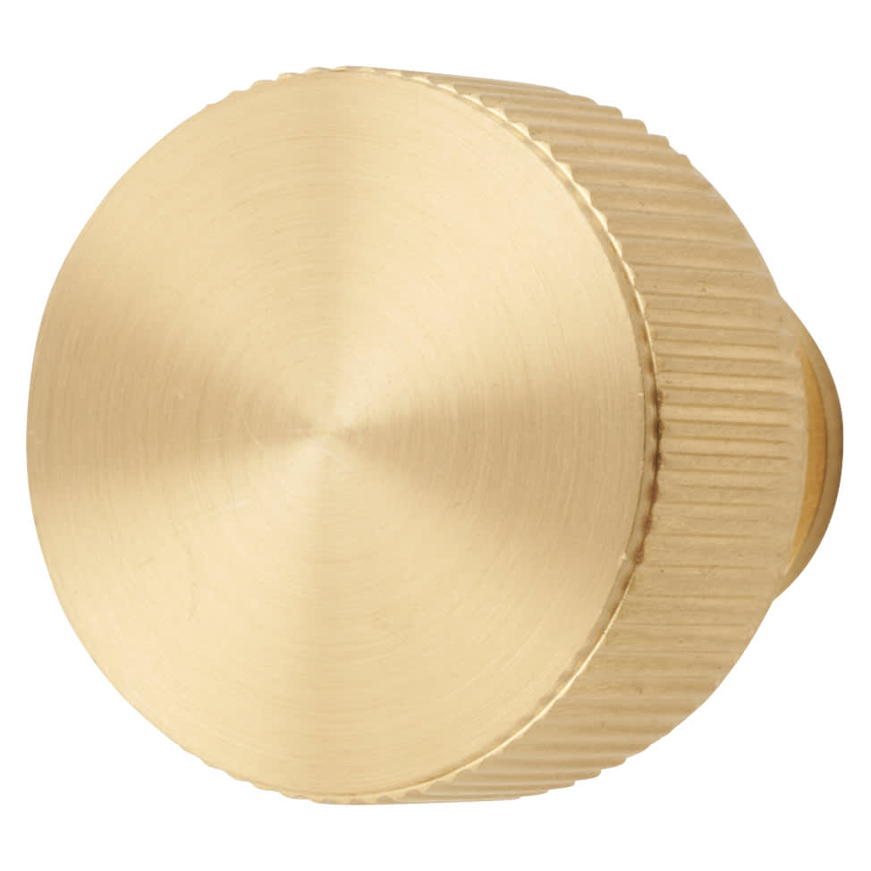 35mm Radio Cabinet Knob in Antique Brass - Lines Range by