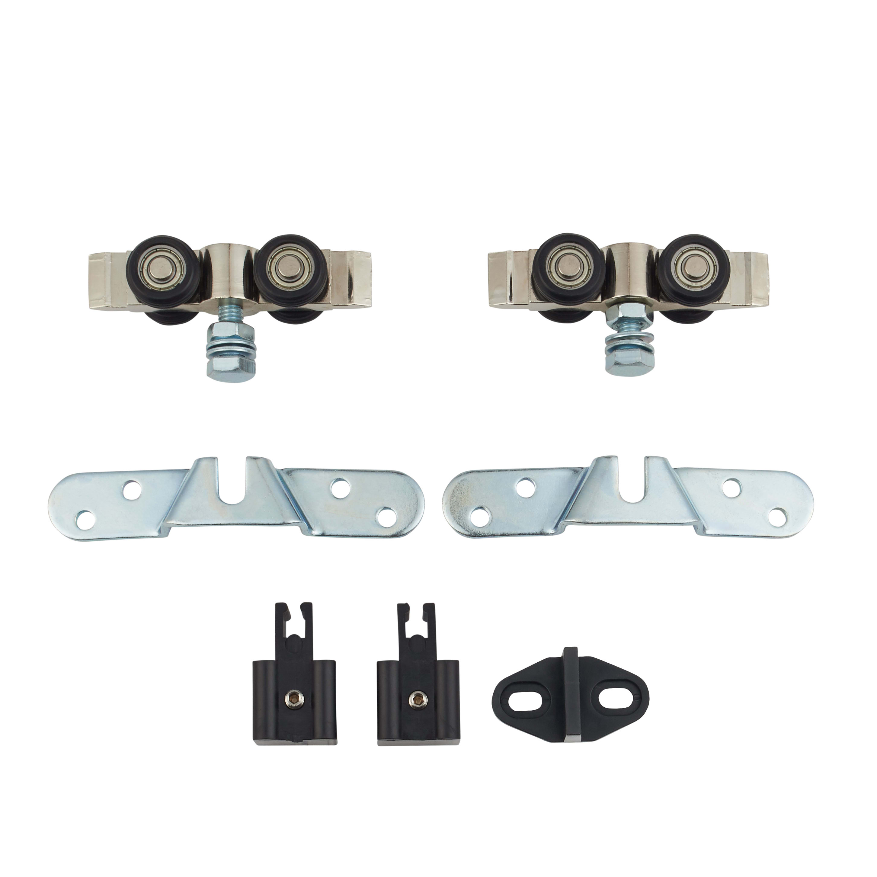 Klug Sliding Door Kit With Pelmet and Post 2000mm Unpainted