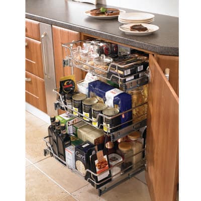 Galley Kitchen Pull-Out Cupboard Organiser Suits 300mm