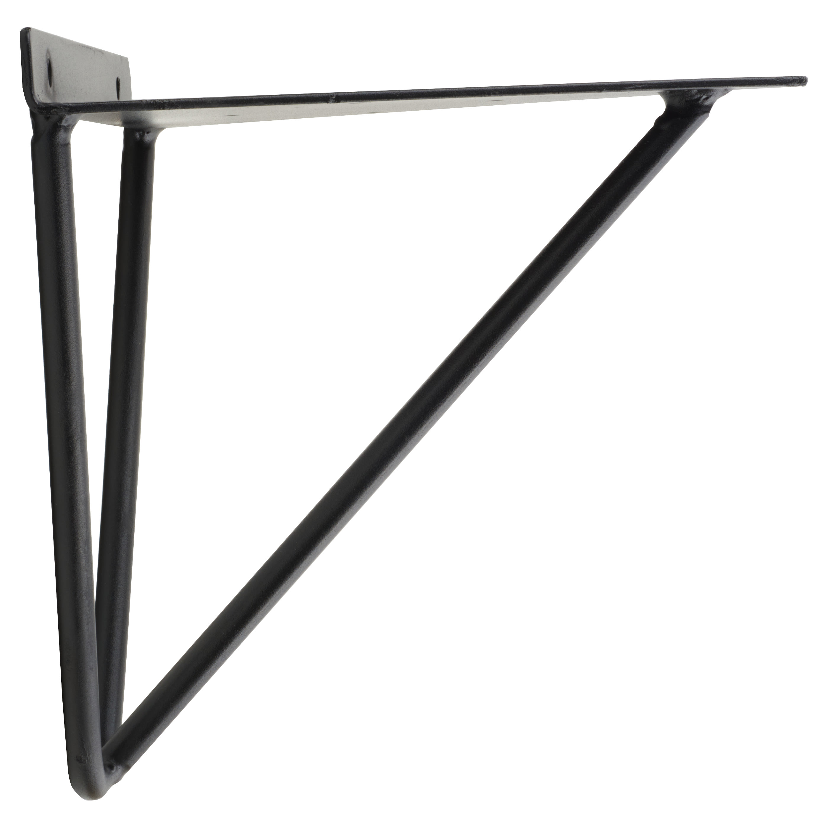 Altro Triangle Shelf Bracket 100 x 100mm Black IronmongeryDirect