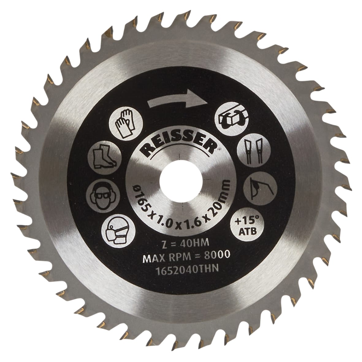 Reisser TCT Circular Saw Blade 165 x 20mm 40T Thin Kerf