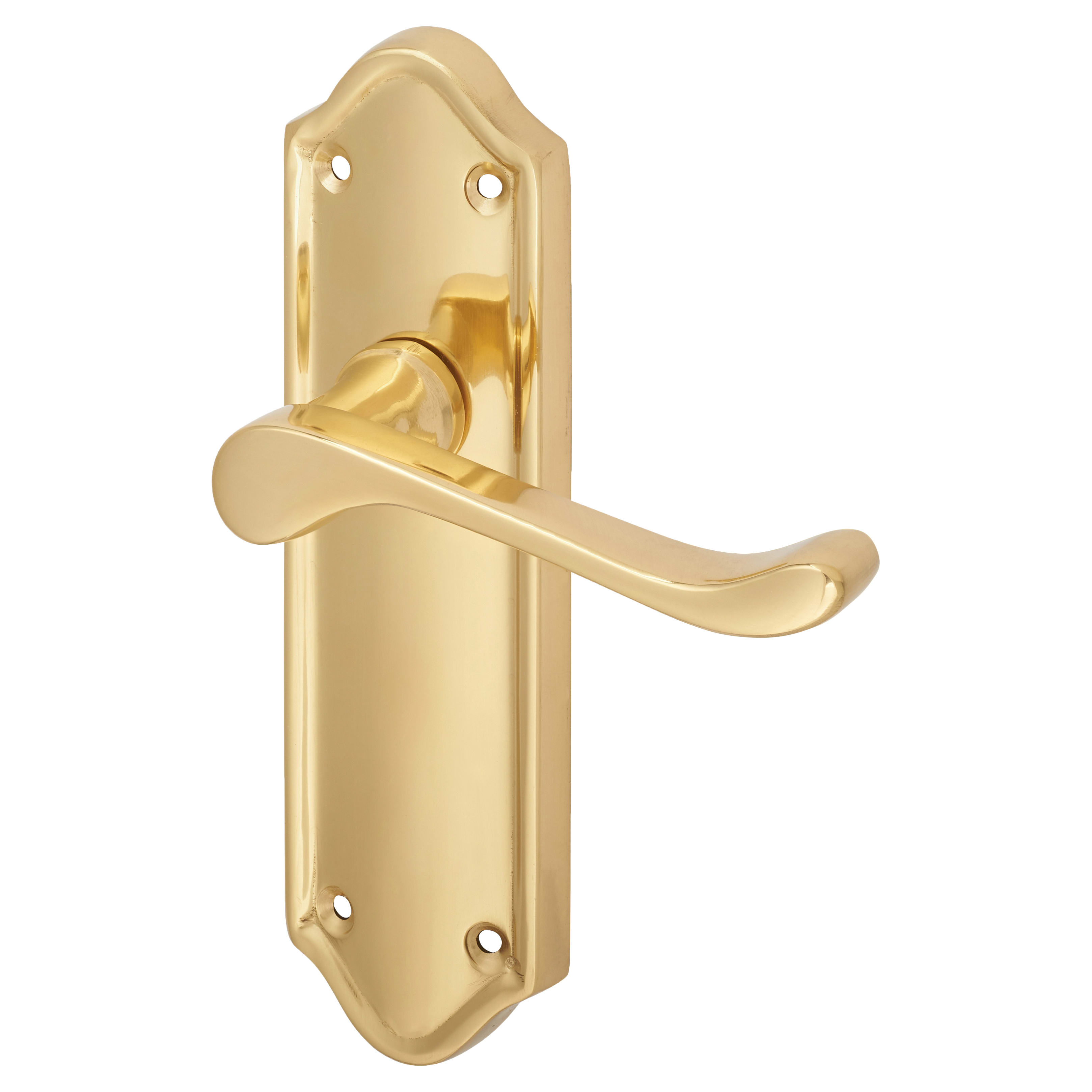 Altro Ashmead Latch Door Handle 168 x 46mm Polished Brass