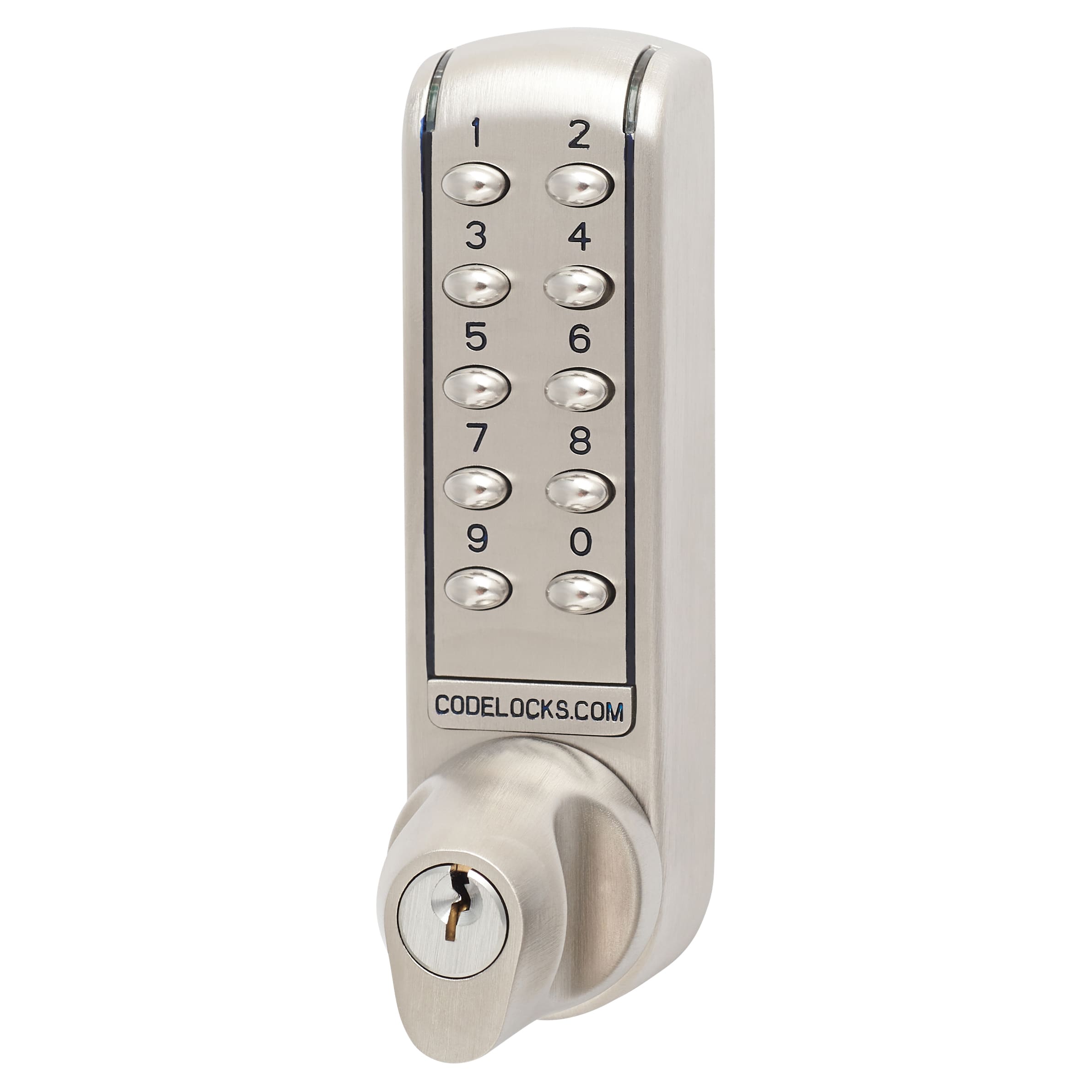 combination padlock with key override and code