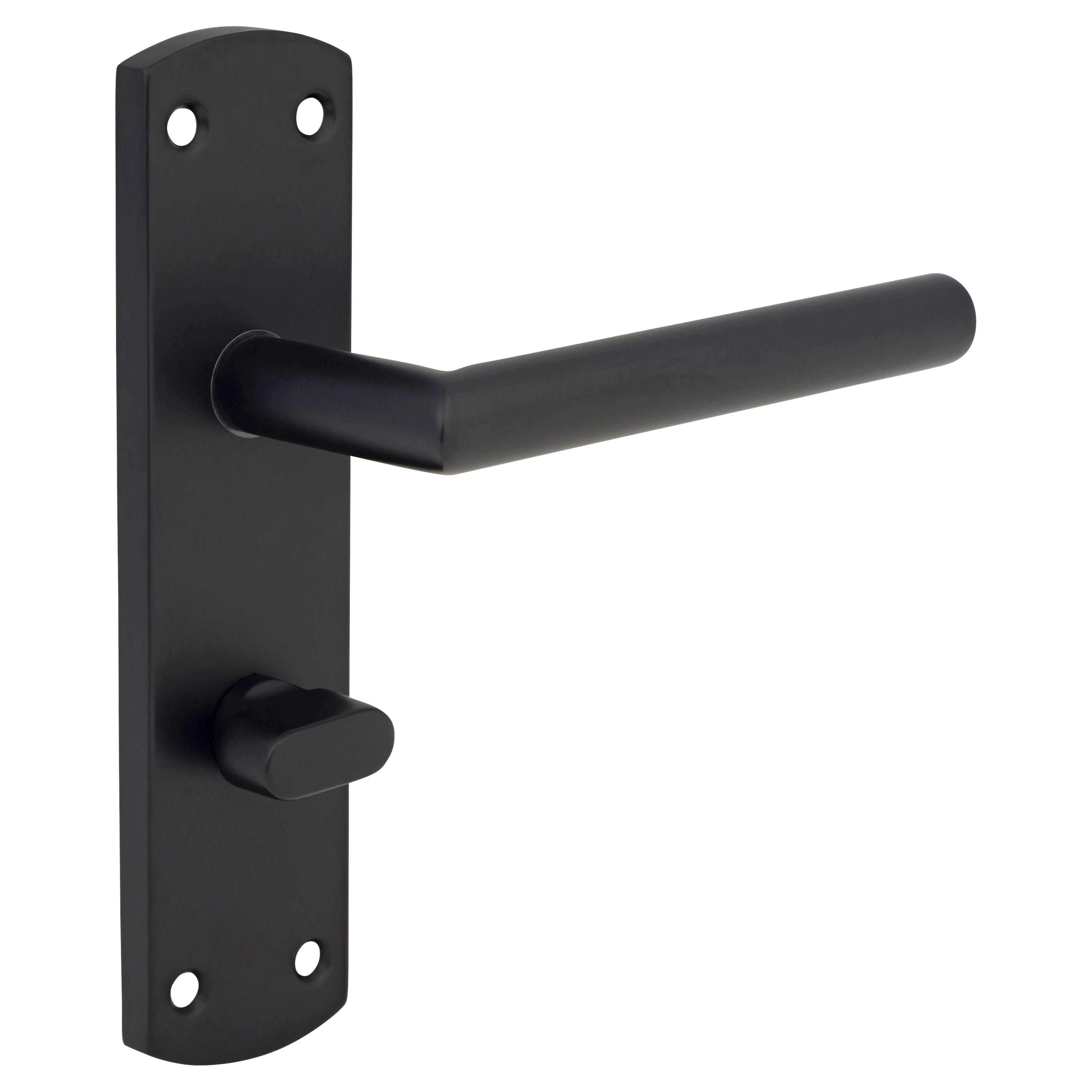Altro Mitred Door Handle Bathroom Set Matt Black