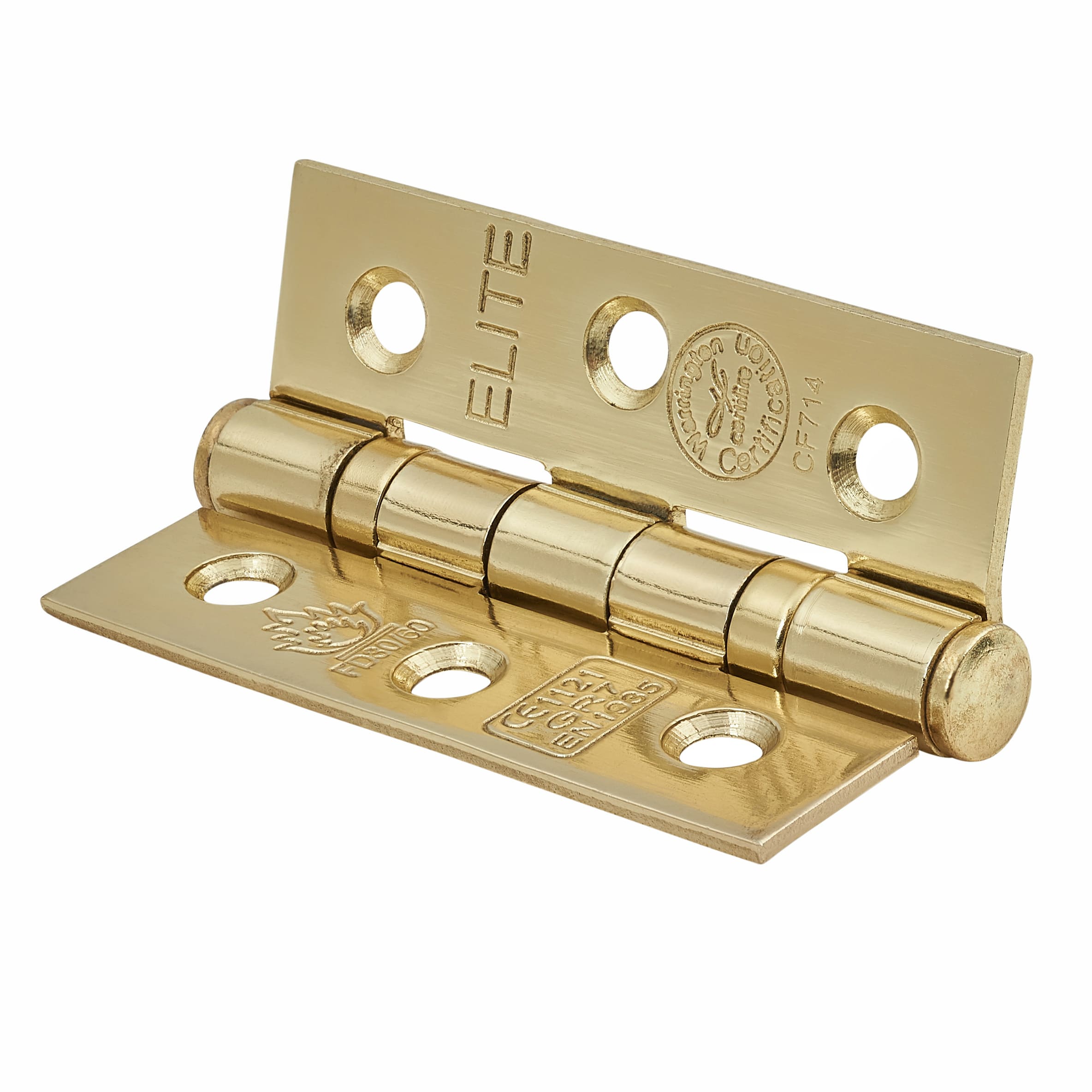Twin Ball Race Hinge Grade 7 Polished Brass IronmongeryDirect