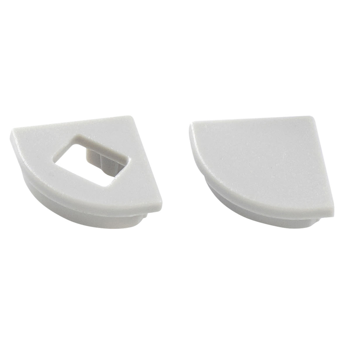 Angled Cap Sensio Beam End Cap Set - Grey | IronmongeryDirect | Same Day Despatch