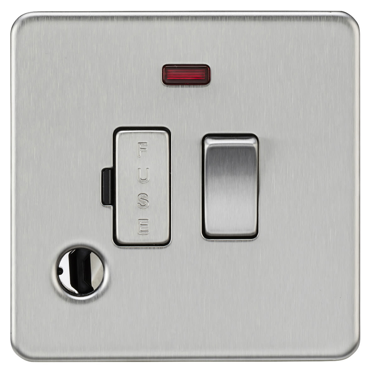 Knightsbridge 13A 1 Gang Screwless Switched Fused Spur with Neon 