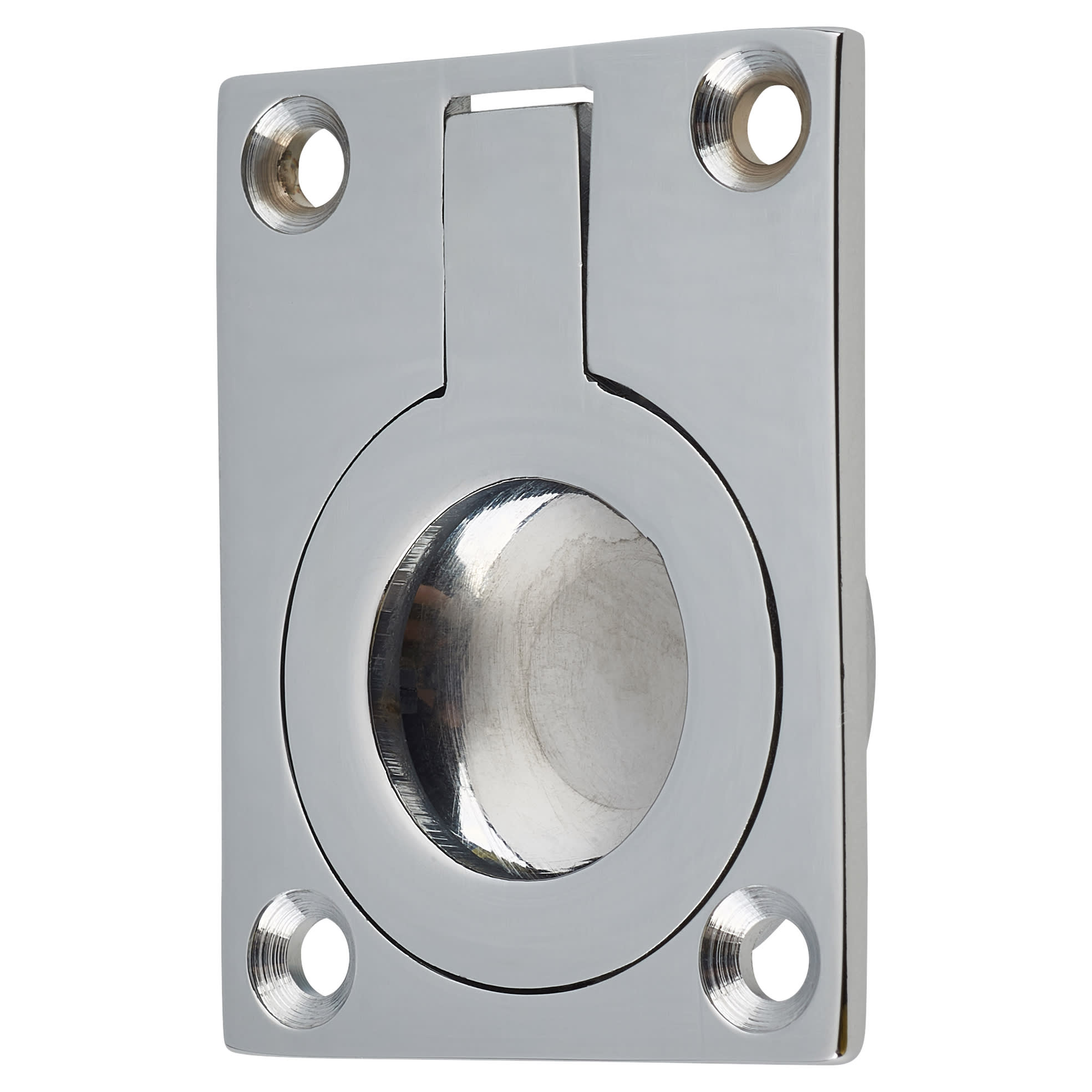 Altro Rectangular Flush Ring Pull Handle 50 x 38mm Polished